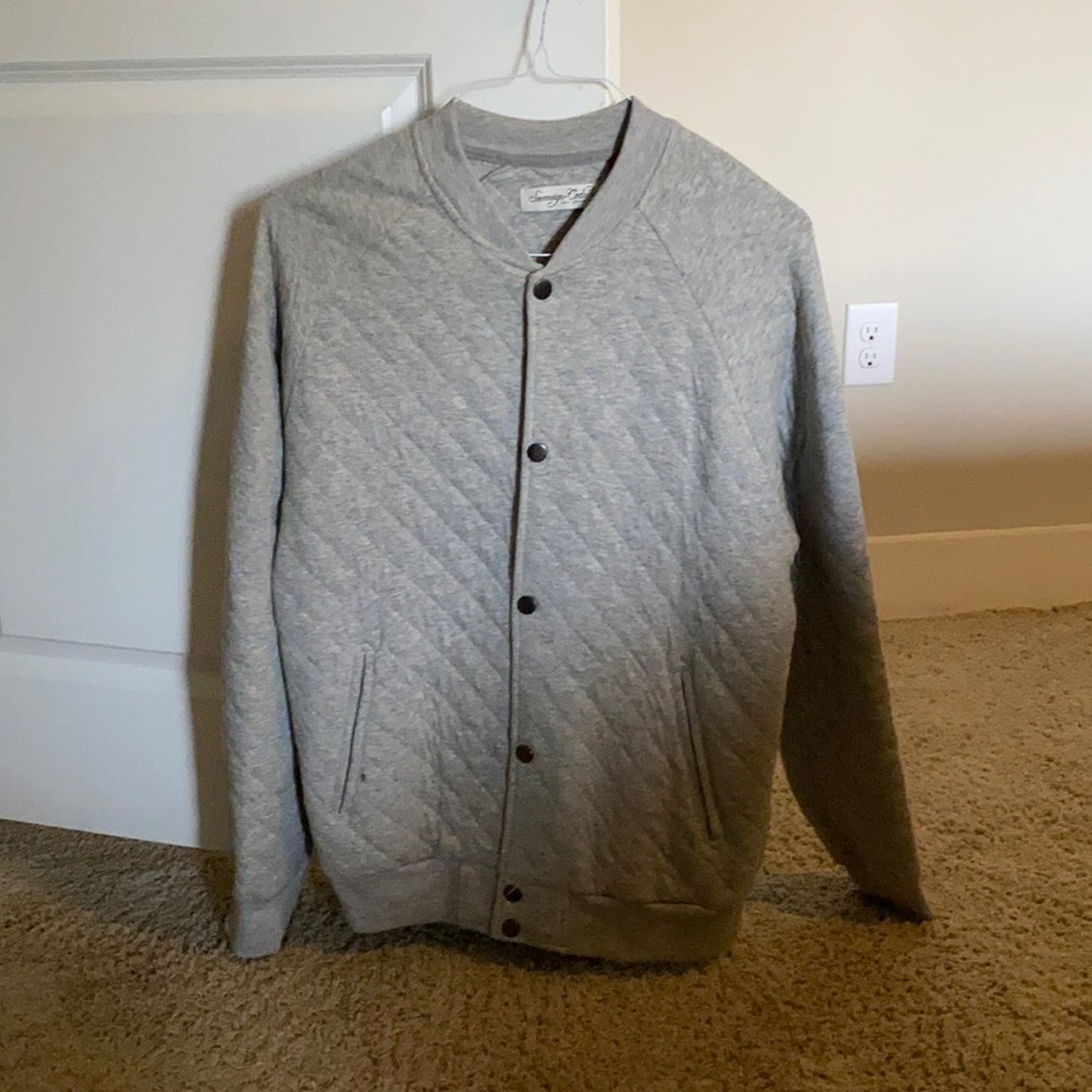Gray Sovereign Code button down cardigan sweater - size L
